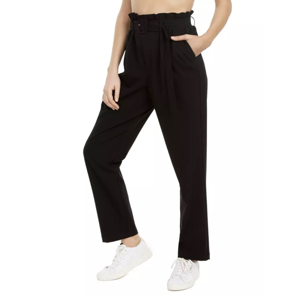 Danielle Bernstein For Macy’s “WeWoreWhat” Paperbag Waist Black Pants XL NWT - Picture 3 of 8